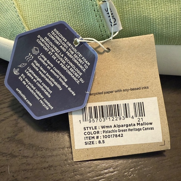 TOMS Women's Alpargata Mallow Trainers Espadrilles Size 8,5 - Picture 6 of 7